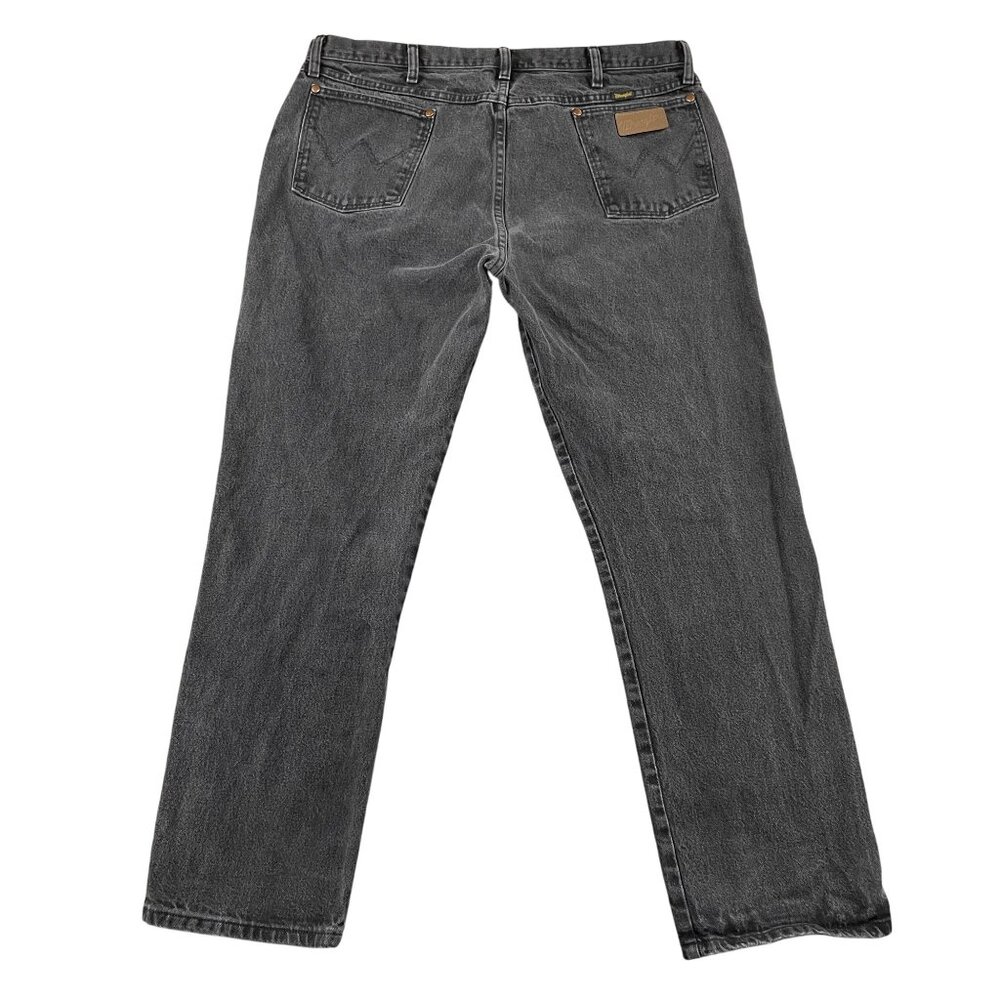 Wrangler Jeans Mens 40x32 Cowboy Cut Black Denim 13MWZWK Vintage - Picture 2 of 7
